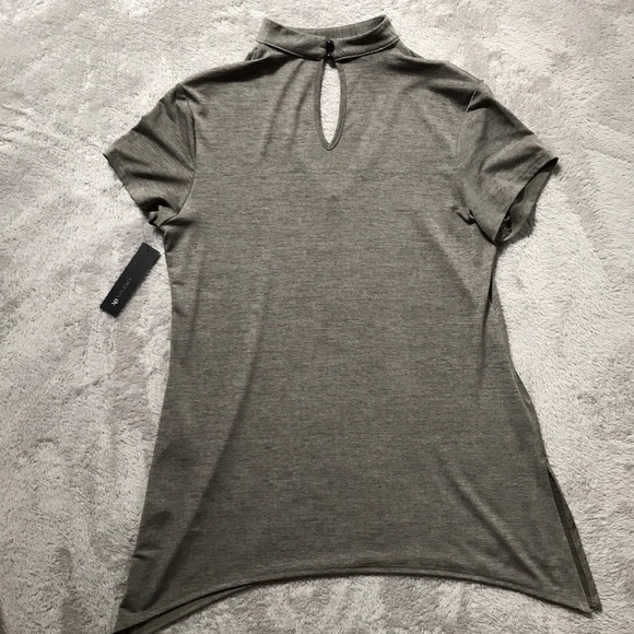NWT AB Studio Short Sleeve Choker Top - Picture 6 of 8